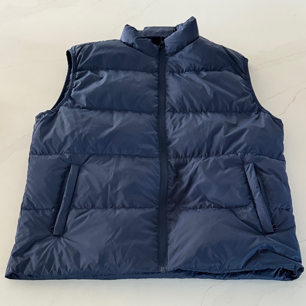 NWOT Men's Classic Blue Quilted Vest 01.ALGO Size L